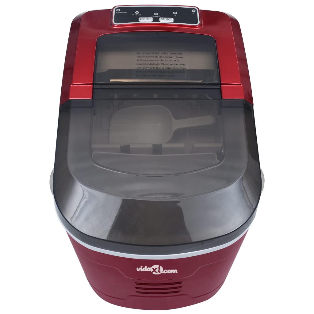 vidaXL Aparat de făcut cuburi de gheață, roșu, 2,4 L, 15 kg/24 h vidaXL Aparat de făcut cuburi de gheață, roșu, 2,4 L, 15 kg/24 h
