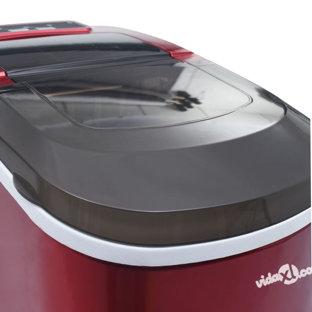 vidaXL Aparat de făcut cuburi de gheață, roșu, 2,4 L, 15 kg/24 h vidaXL Aparat de făcut cuburi de gheață, roșu, 2,4 L, 15 kg/24 h