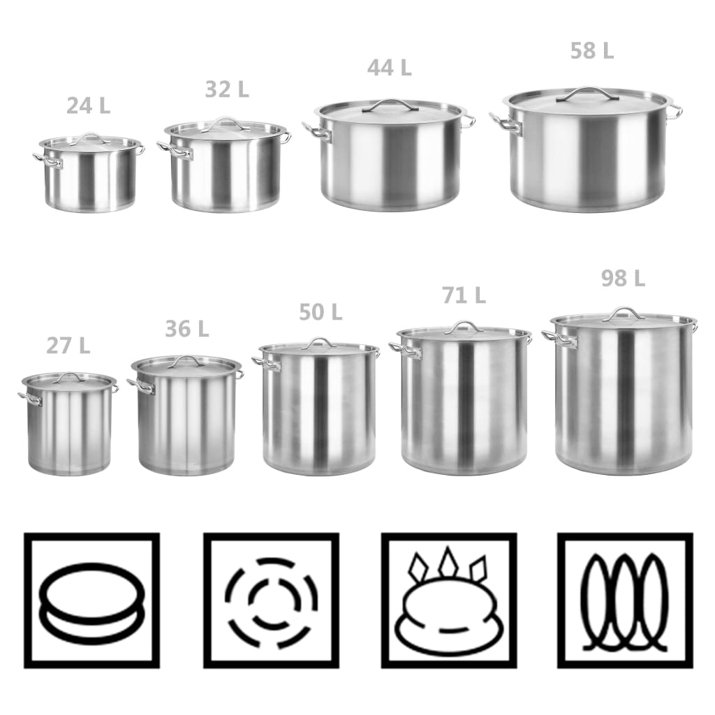 vidaXL Oală de supă, 36 x 36 cm, inox, 35 L vidaXL Oală de supă, 36 x 36 cm, inox, 35 L