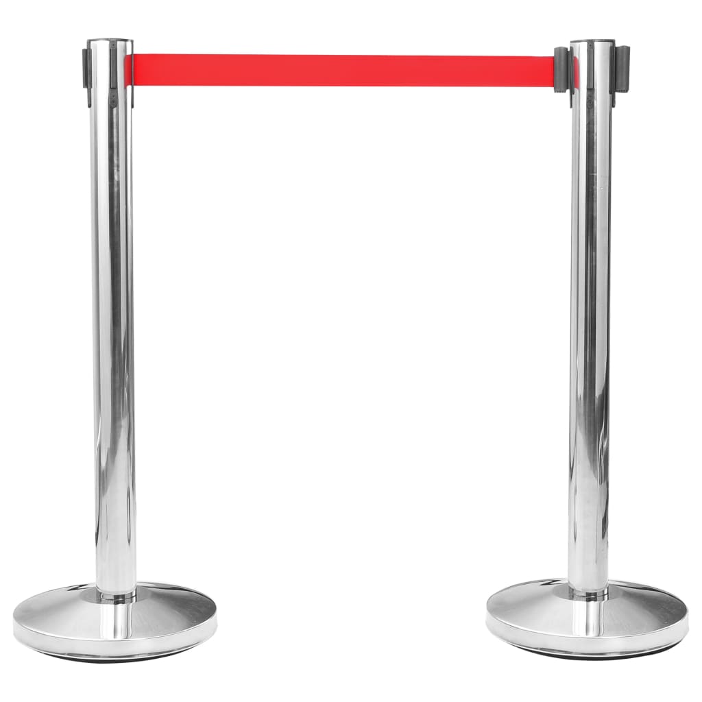 vidaXL Barieră bandă retractabilă, roșu, 200 cm vidaXL Barieră bandă retractabilă, roșu, 200 cm