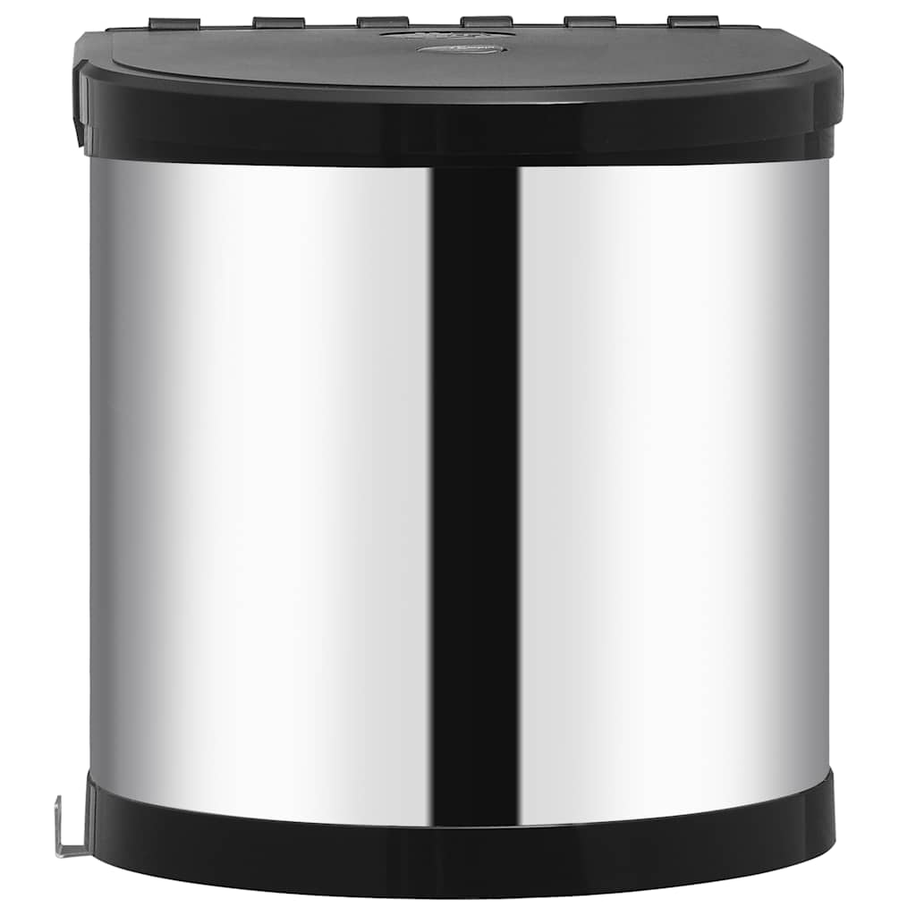 vidaXL Coș de gunoi încorporat de bucătărie, 8 L, oțel inoxidabil vidaXL Coș de gunoi încorporat de bucătărie, 8 L, oțel inoxidabil