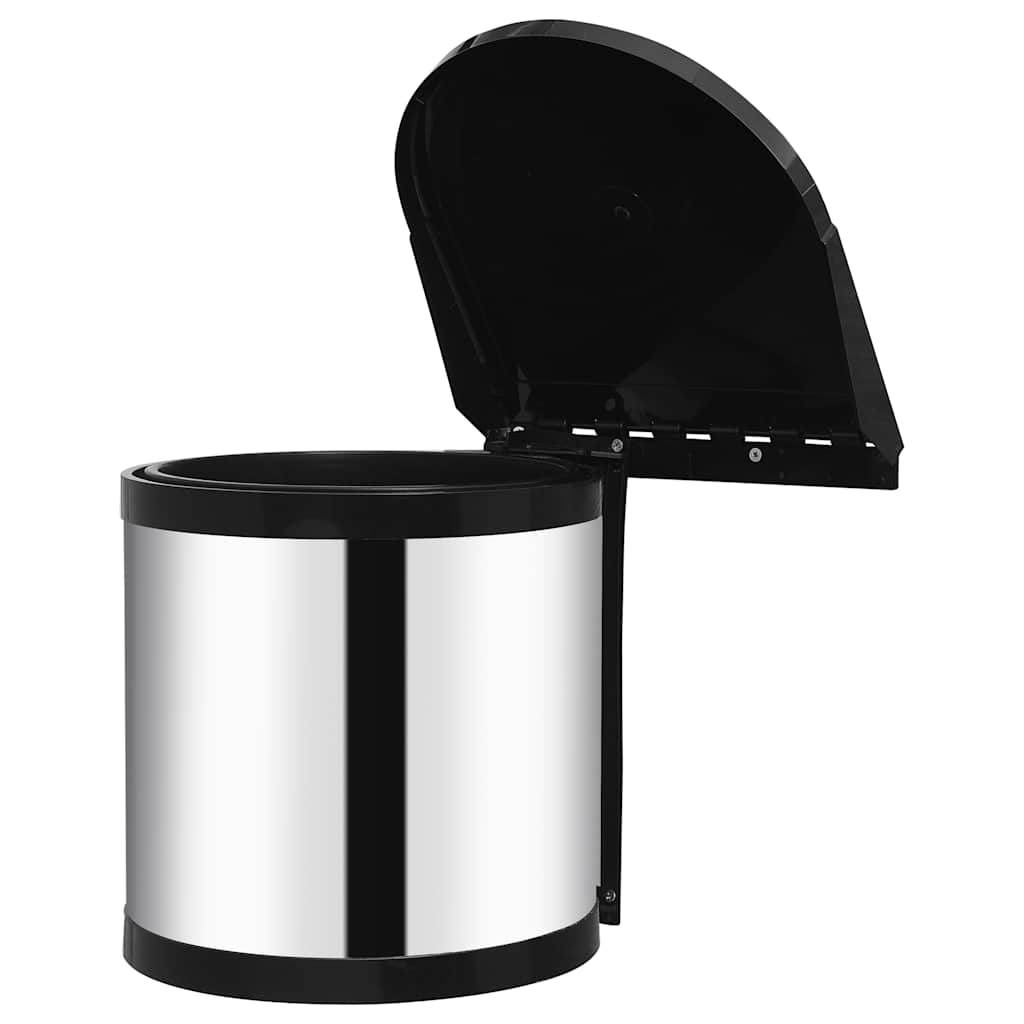 vidaXL Coș de gunoi încorporat de bucătărie, 8 L, oțel inoxidabil vidaXL Coș de gunoi încorporat de bucătărie, 8 L, oțel inoxidabil
