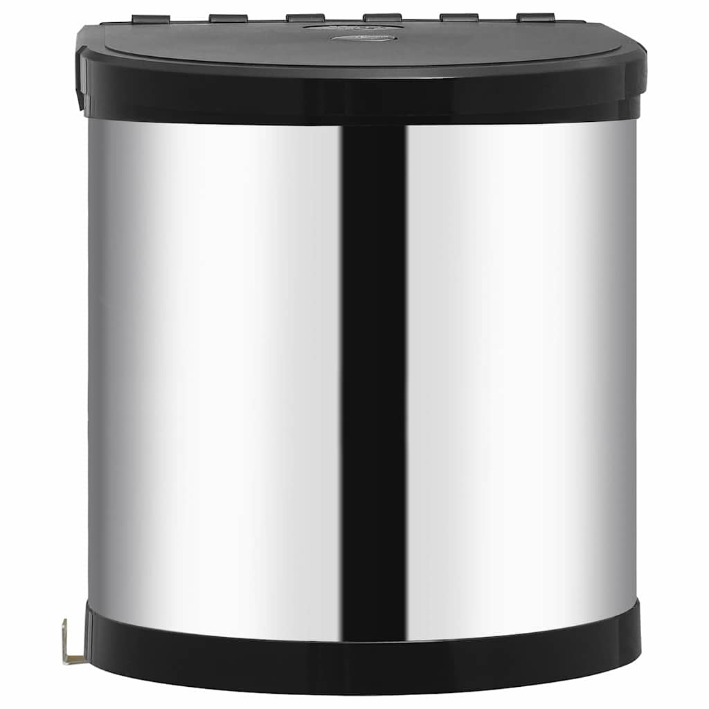 vidaXL Coș de gunoi încorporat de bucătărie, 12 L, oțel inoxidabil vidaXL Coș de gunoi încorporat de bucătărie, 12 L, oțel inoxidabil