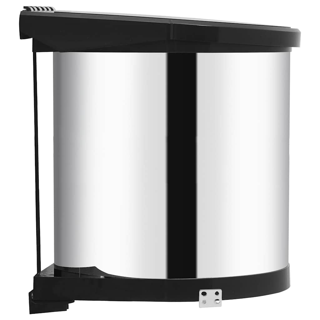 vidaXL Coș de gunoi încorporat de bucătărie, 12 L, oțel inoxidabil vidaXL Coș de gunoi încorporat de bucătărie, 12 L, oțel inoxidabil