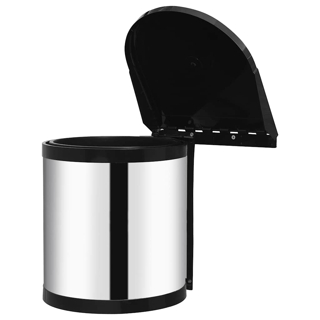 vidaXL Coș de gunoi încorporat de bucătărie, 12 L, oțel inoxidabil vidaXL Coș de gunoi încorporat de bucătărie, 12 L, oțel inoxidabil