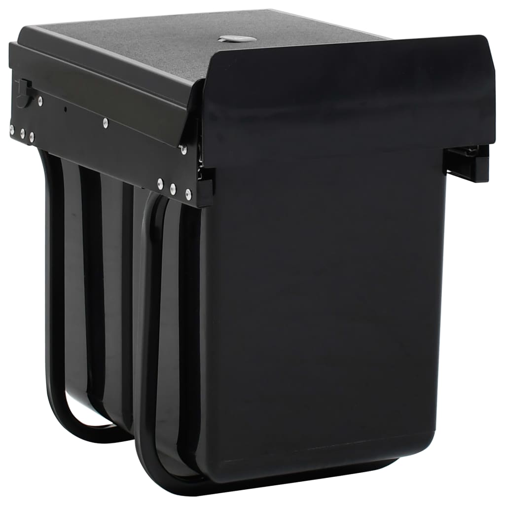 vidaXL Coș gunoi retractabil pentru dulap bucătărie, silențios, 20 L vidaXL Coș gunoi retractabil pentru dulap bucătărie, silențios, 20 L