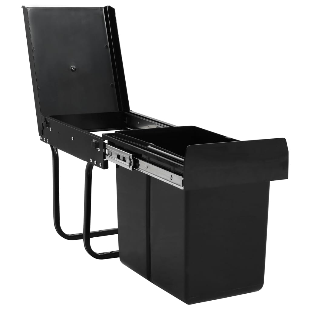 vidaXL Coș gunoi retractabil pentru dulap bucătărie, silențios, 20 L vidaXL Coș gunoi retractabil pentru dulap bucătărie, silențios, 20 L