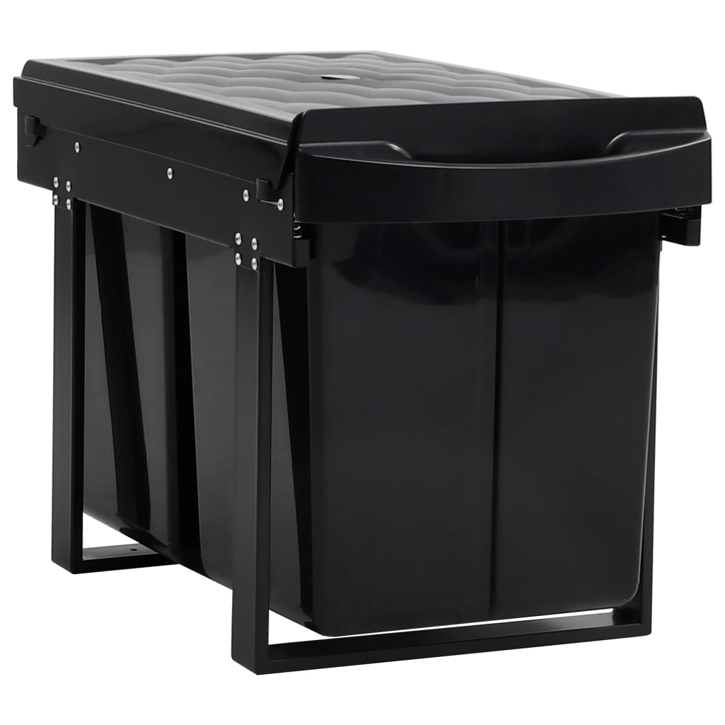 vidaXL Coș gunoi retractabil pentru dulap bucătărie, silențios, 48 L vidaXL Coș gunoi retractabil pentru dulap bucătărie, silențios, 48 L
