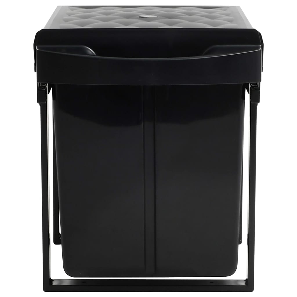 vidaXL Coș gunoi retractabil pentru dulap bucătărie, silențios, 48 L vidaXL Coș gunoi retractabil pentru dulap bucătărie, silențios, 48 L