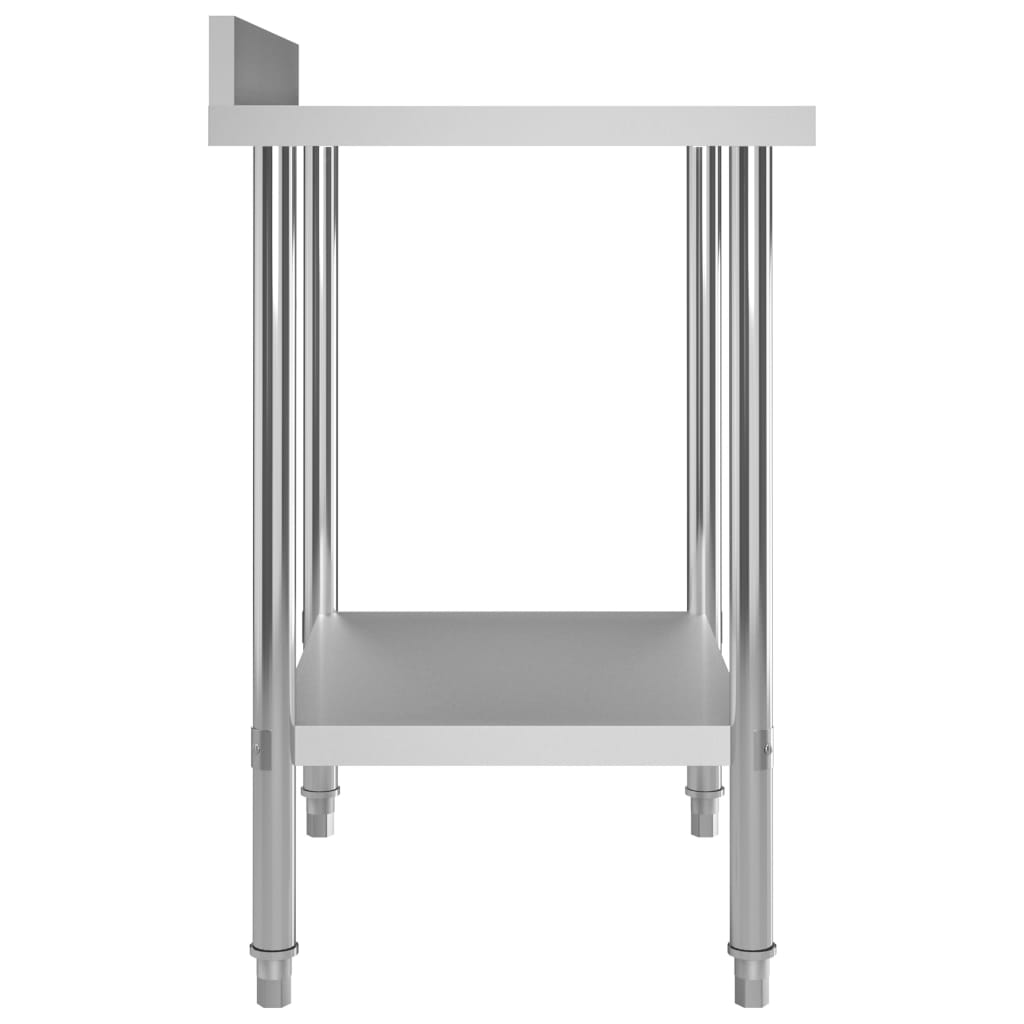 vidaXL Masă de lucru bucătărie bordură antistropire 80x60x93 cm oțel vidaXL Masă de lucru bucătărie bordură antistropire 80x60x93 cm oțel