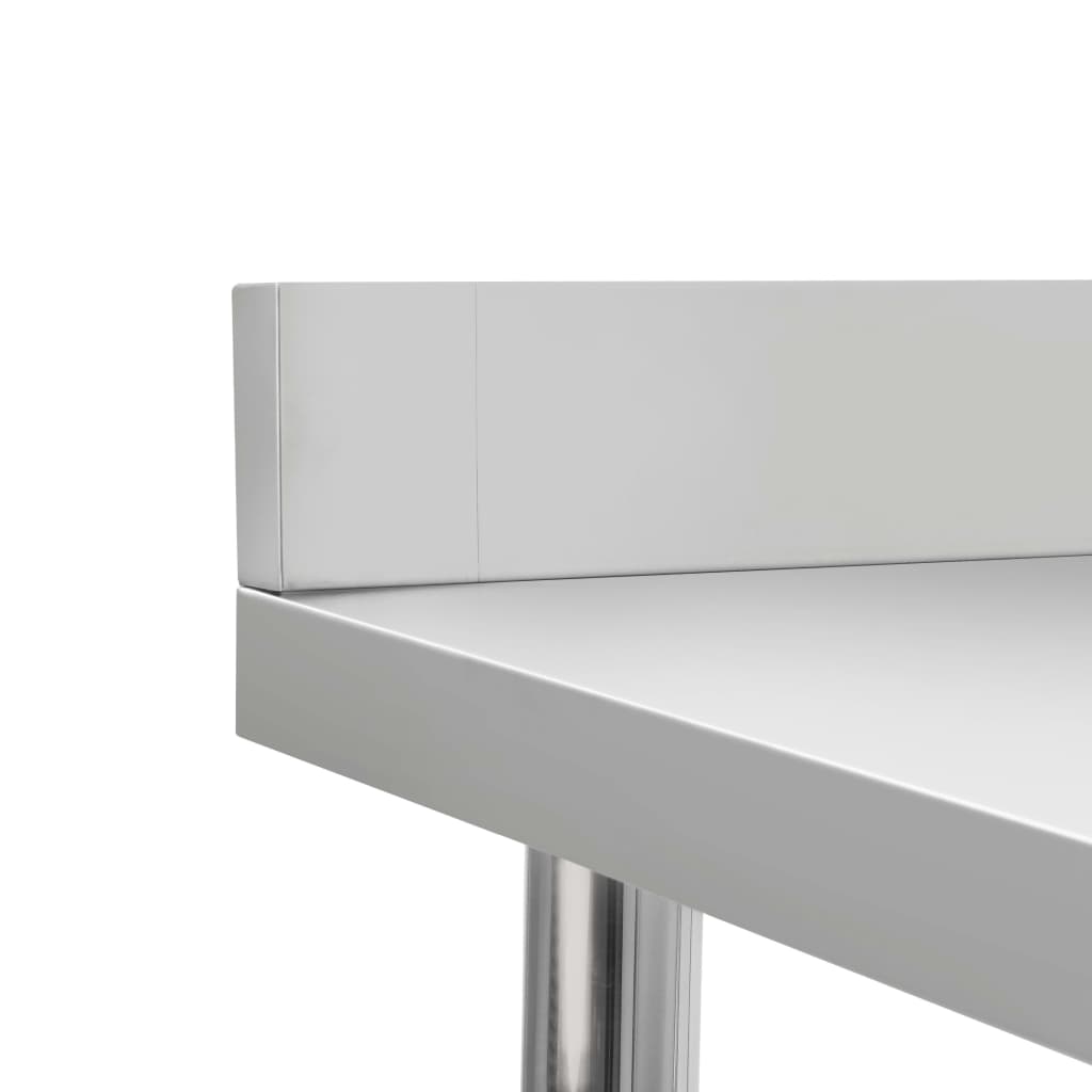 vidaXL Masă de lucru bucătărie bordură antistropire 80x60x93 cm oțel vidaXL Masă de lucru bucătărie bordură antistropire 80x60x93 cm oțel