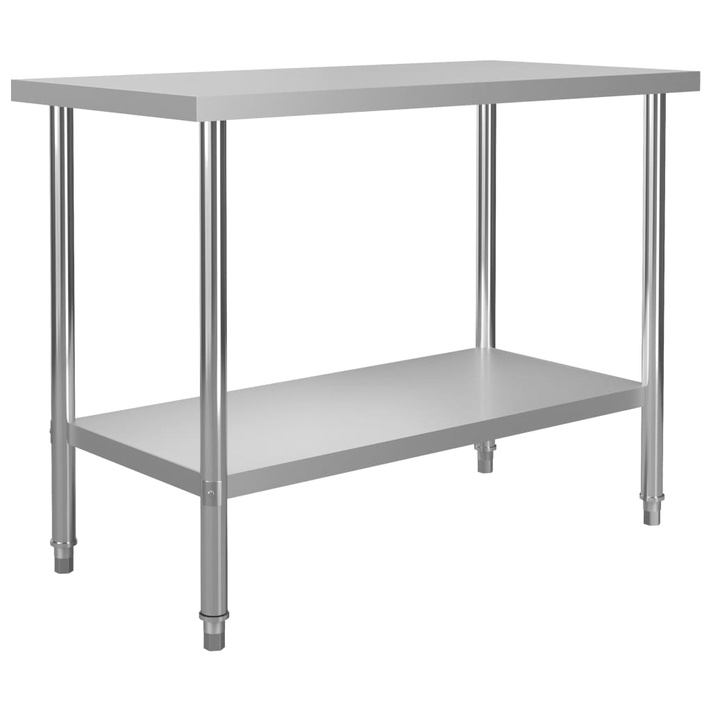 vidaXL Masă de lucru bucătărie, 120 x 60 x 85 cm, oțel inoxidabil vidaXL Masă de lucru bucătărie, 120 x 60 x 85 cm, oțel inoxidabil