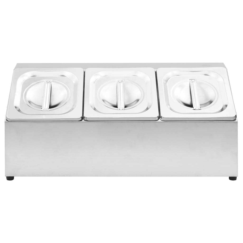 vidaXL Recipient Gastronorm cu 3 secțiuni GN 1/6 oțel inoxidabil vidaXL Recipient Gastronorm cu 3 secțiuni GN 1/6 oțel inoxidabil
