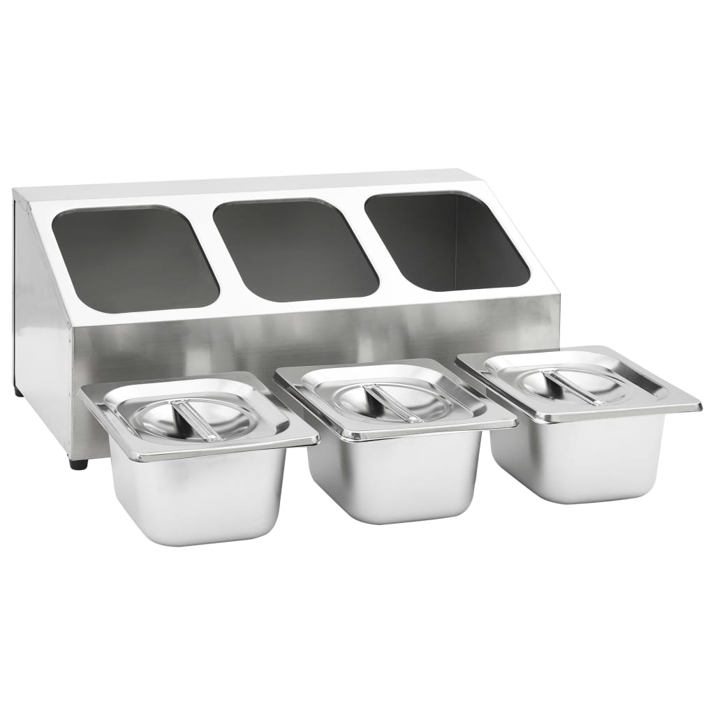 vidaXL Recipient Gastronorm cu 3 secțiuni GN 1/6 oțel inoxidabil vidaXL Recipient Gastronorm cu 3 secțiuni GN 1/6 oțel inoxidabil
