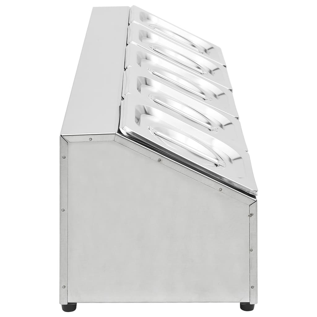 vidaXL Recipient Gastronorm cu 5 secțiuni GN 1/6 oțel inoxidabil vidaXL Recipient Gastronorm cu 5 secțiuni GN 1/6 oțel inoxidabil