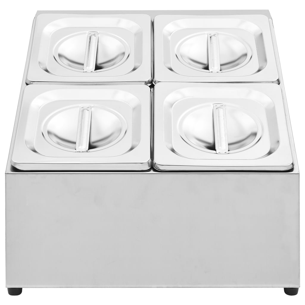 vidaXL Recipient Gastronorm cu 4 secțiuni GN 1/6 oțel inoxidabil vidaXL Recipient Gastronorm cu 4 secțiuni GN 1/6 oțel inoxidabil