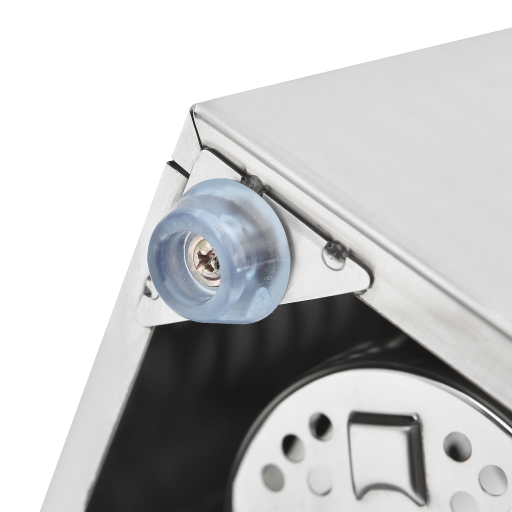 vidaXL Suport de tacâmuri 8 inserții oțel inoxidabil dreptunghiular