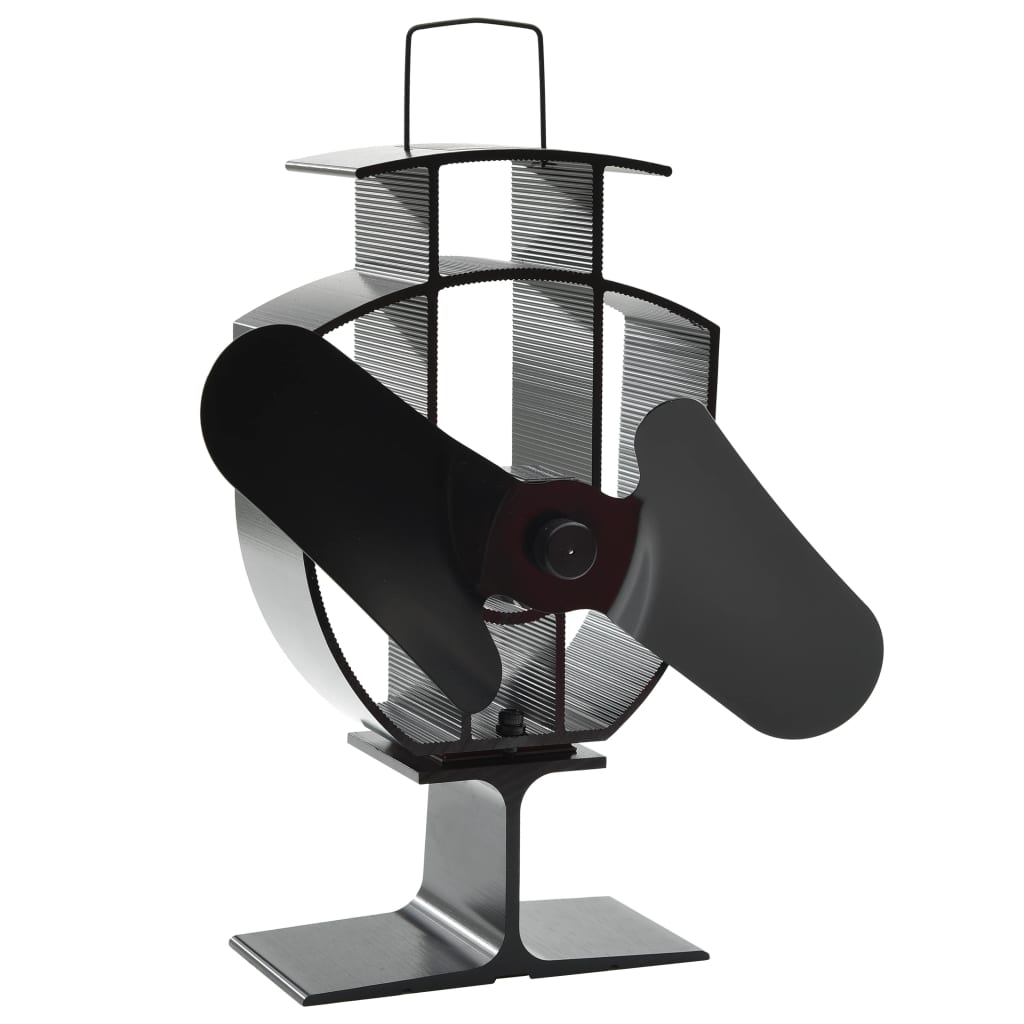 vidaXL Ventilator de sobă cu alimentare termică, 2 palete, negru vidaXL Ventilator de sobă cu alimentare termică, 2 palete, negru