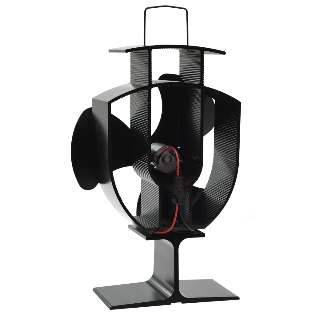 vidaXL Ventilator de sobă cu alimentare termică, 3 palete, negru vidaXL Ventilator de sobă cu alimentare termică, 3 palete, negru