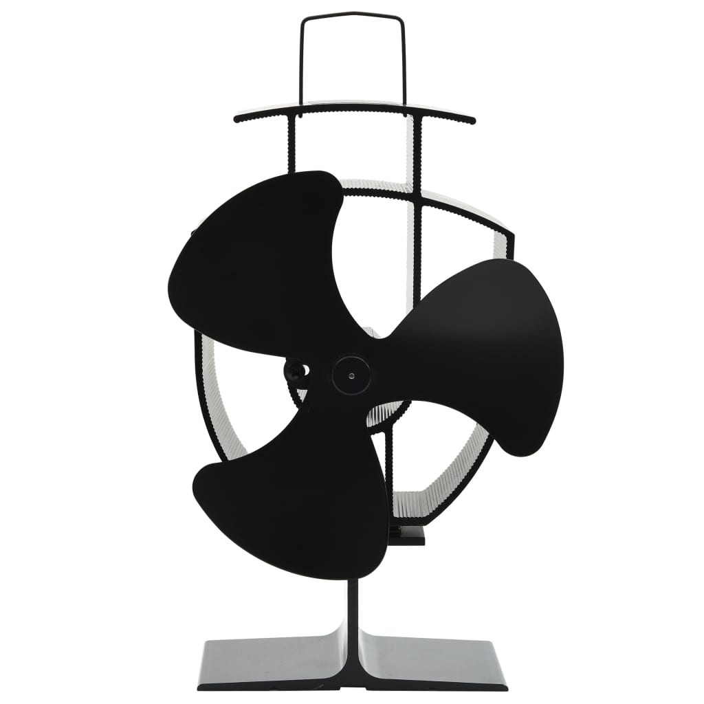 vidaXL Ventilator de sobă cu alimentare termică, 3 palete, negru vidaXL Ventilator de sobă cu alimentare termică, 3 palete, negru