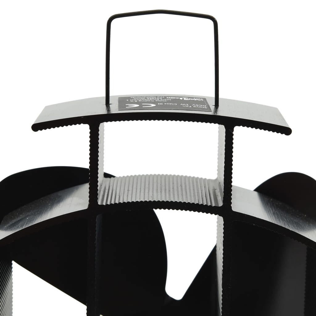 vidaXL Ventilator de sobă cu alimentare termică, 4 palete, negru vidaXL Ventilator de sobă cu alimentare termică, 4 palete, negru
