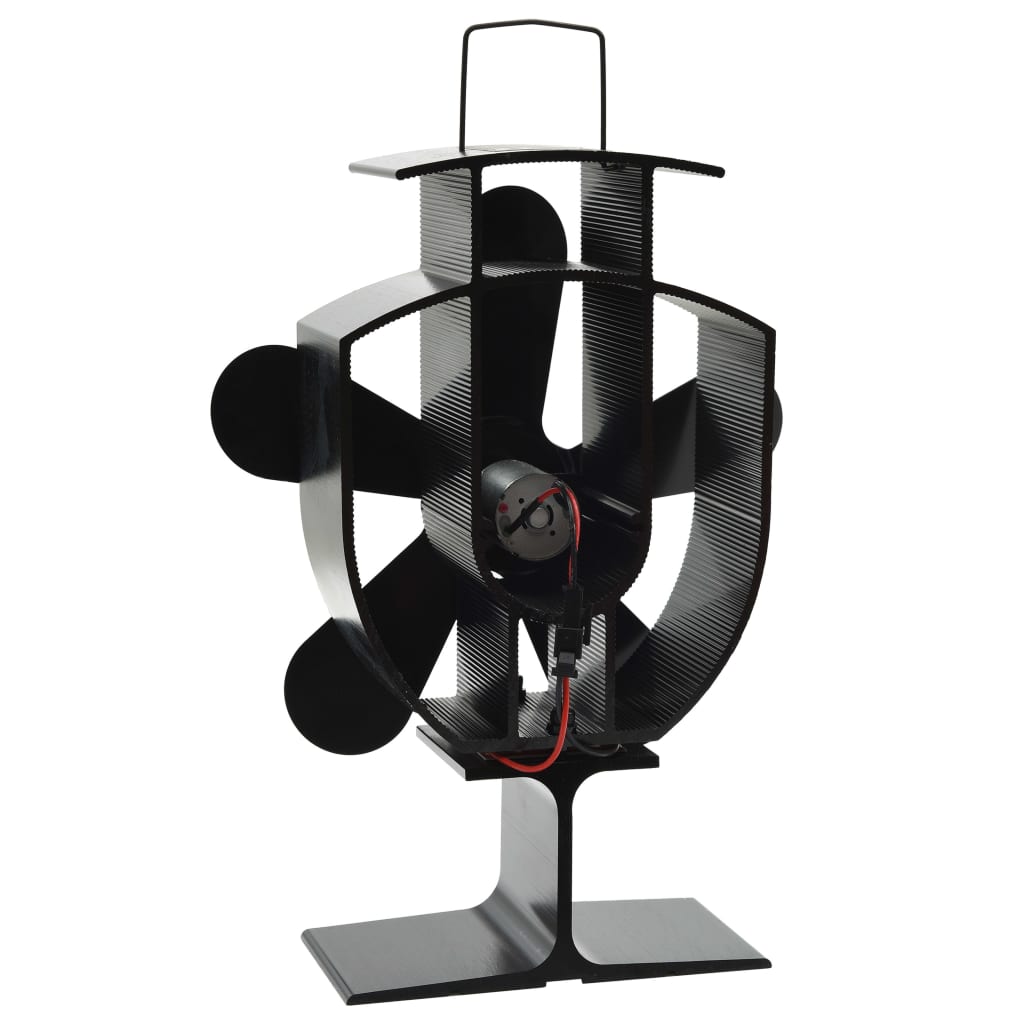 vidaXL Ventilator de sobă cu alimentare termică, 5 palete, negru vidaXL Ventilator de sobă cu alimentare termică, 5 palete, negru