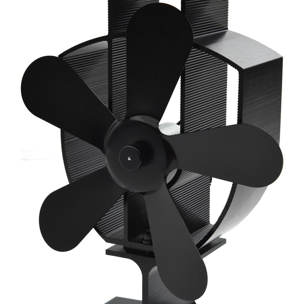 vidaXL Ventilator de sobă cu alimentare termică, 5 palete, negru vidaXL Ventilator de sobă cu alimentare termică, 5 palete, negru
