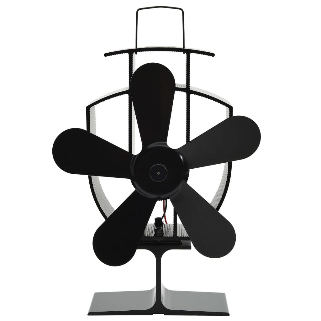 vidaXL Ventilator de sobă cu alimentare termică, 5 palete, negru vidaXL Ventilator de sobă cu alimentare termică, 5 palete, negru