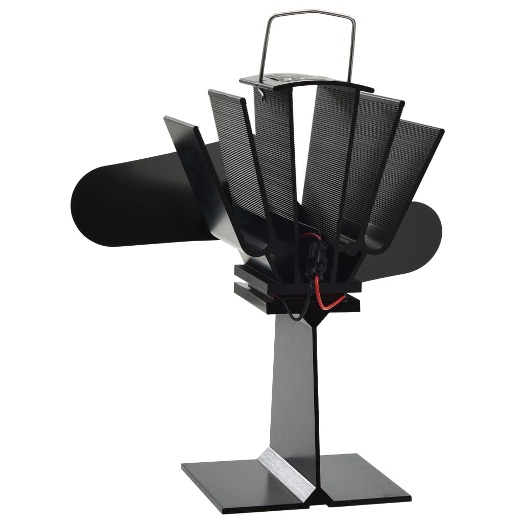 vidaXL Ventilator de sobă cu alimentare termică, 2 palete, negru vidaXL Ventilator de sobă cu alimentare termică, 2 palete, negru