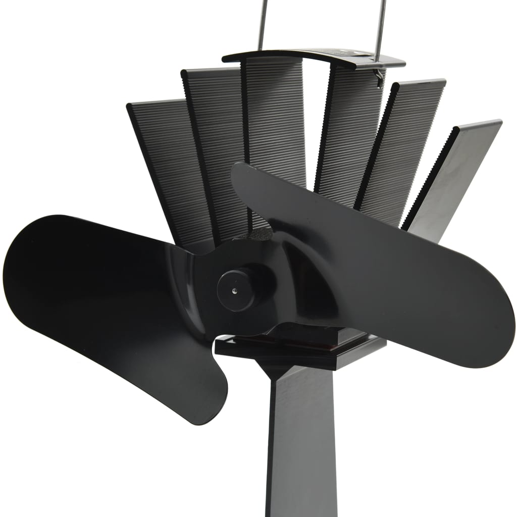 vidaXL Ventilator de sobă cu alimentare termică, 2 palete, negru vidaXL Ventilator de sobă cu alimentare termică, 2 palete, negru