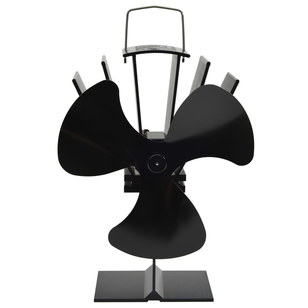vidaXL Ventilator de sobă cu alimentare termică, 3 palete, negru vidaXL Ventilator de sobă cu alimentare termică, 3 palete, negru