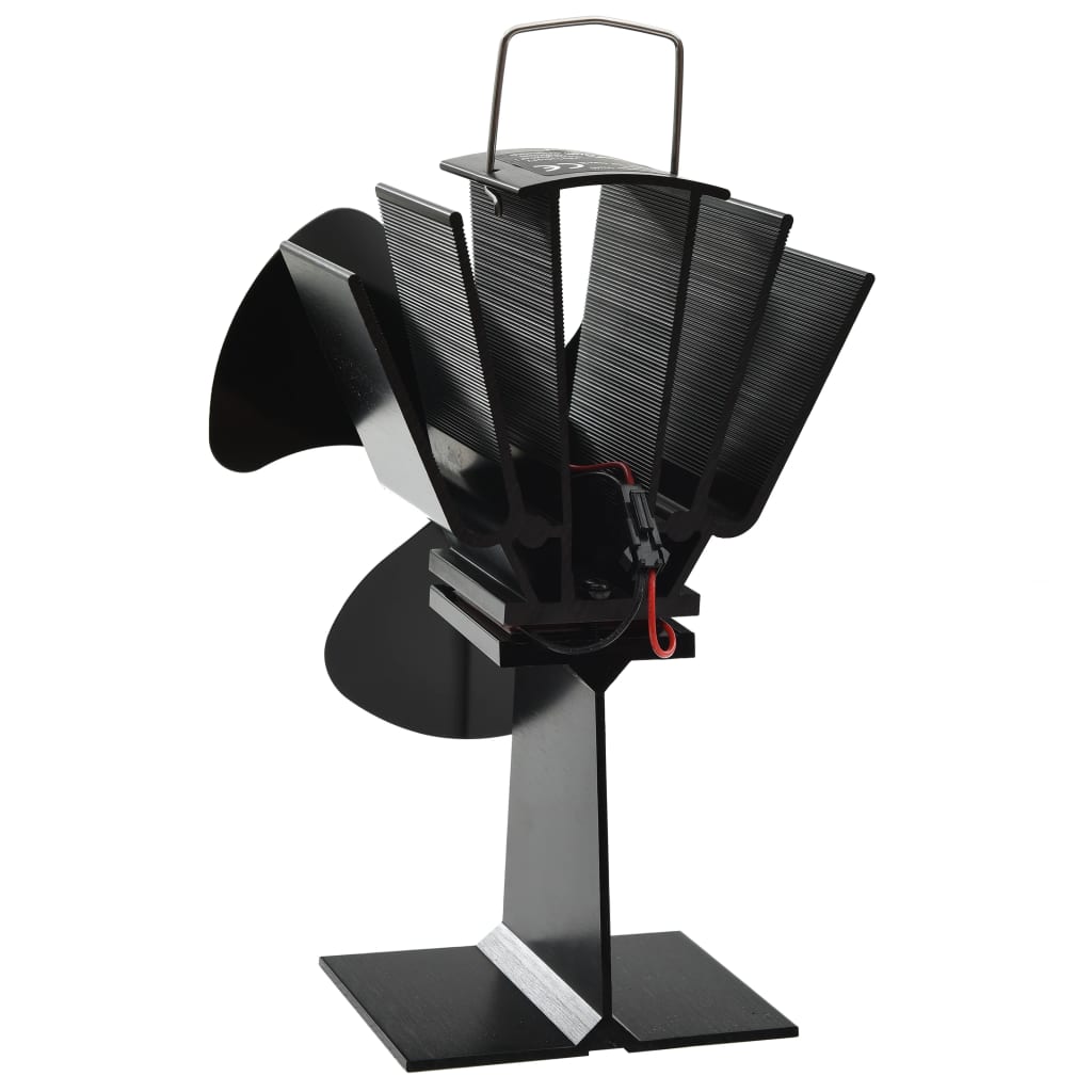 vidaXL Ventilator de sobă cu alimentare termică, 3 palete, negru vidaXL Ventilator de sobă cu alimentare termică, 3 palete, negru