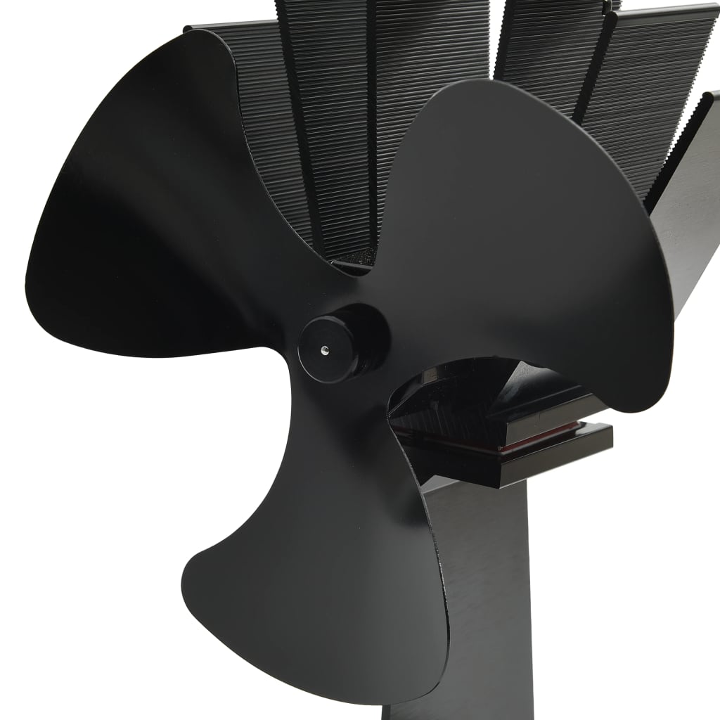 vidaXL Ventilator de sobă cu alimentare termică, 3 palete, negru vidaXL Ventilator de sobă cu alimentare termică, 3 palete, negru