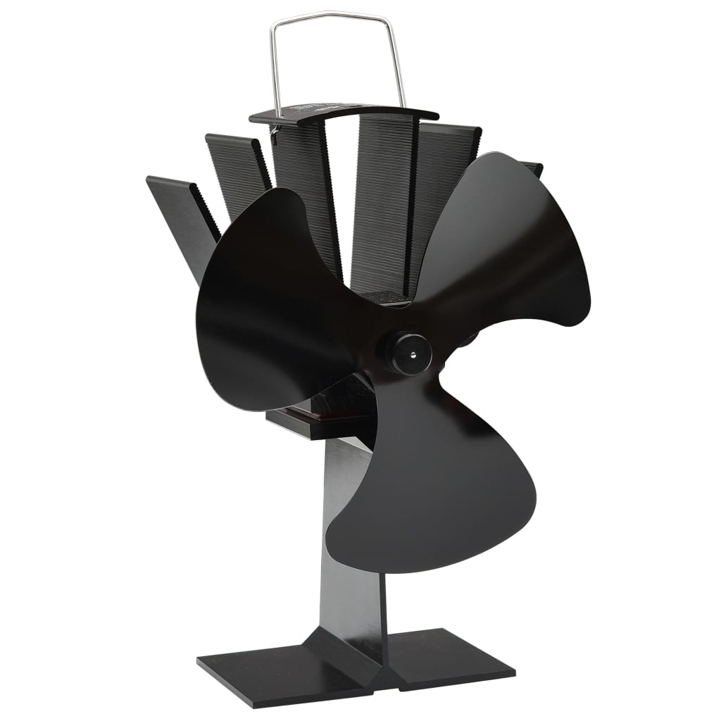 vidaXL Ventilator de sobă cu alimentare termică, 3 palete, negru vidaXL Ventilator de sobă cu alimentare termică, 3 palete, negru
