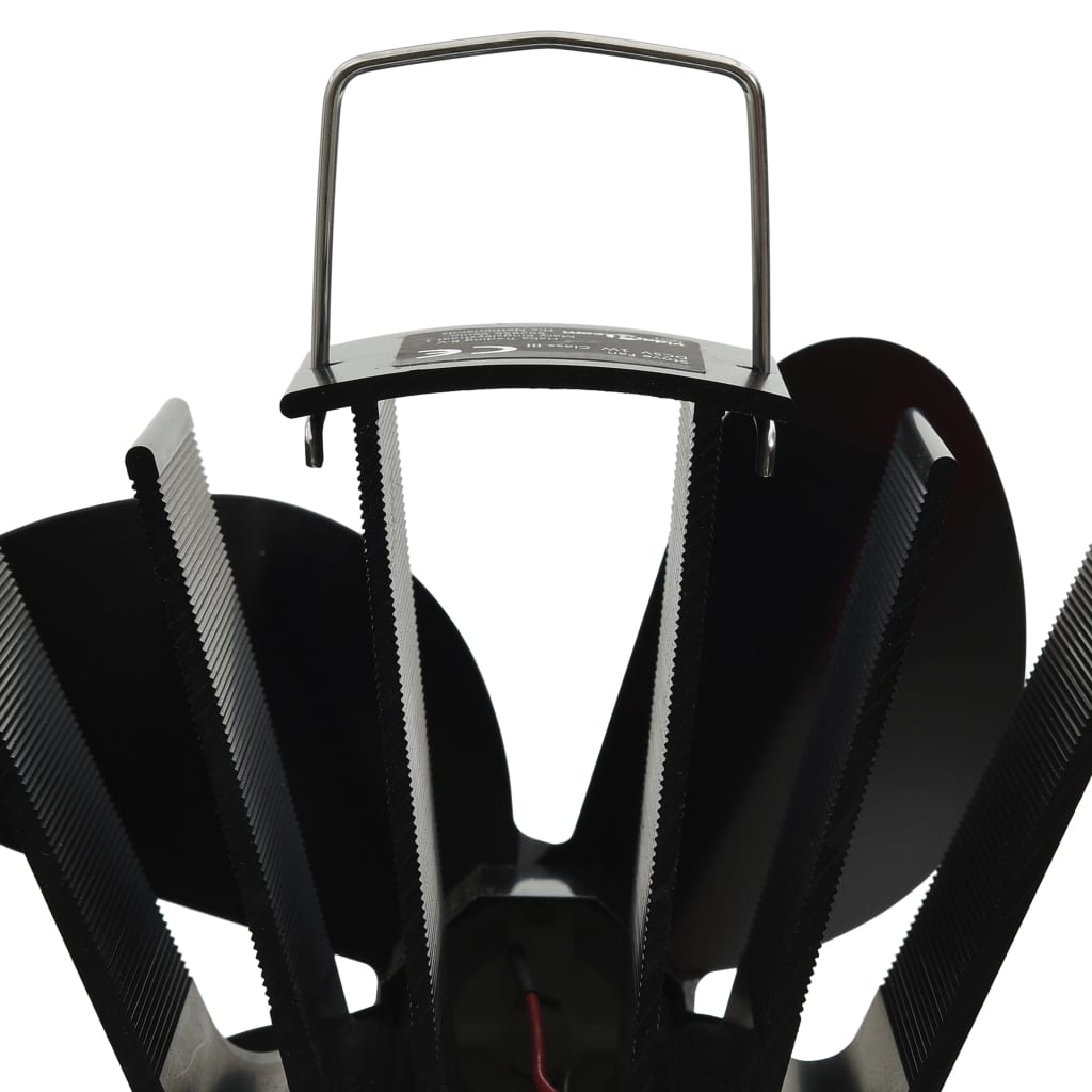 vidaXL Ventilator de sobă cu alimentare termică, 4 palete, negru vidaXL Ventilator de sobă cu alimentare termică, 4 palete, negru