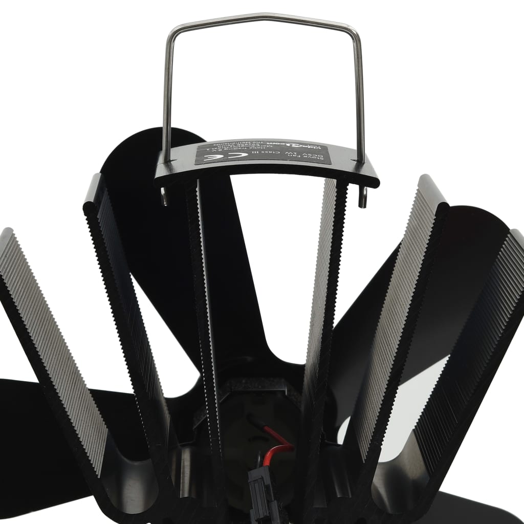 vidaXL Ventilator de sobă cu alimentare termică, 5 palete, negru vidaXL Ventilator de sobă cu alimentare termică, 5 palete, negru
