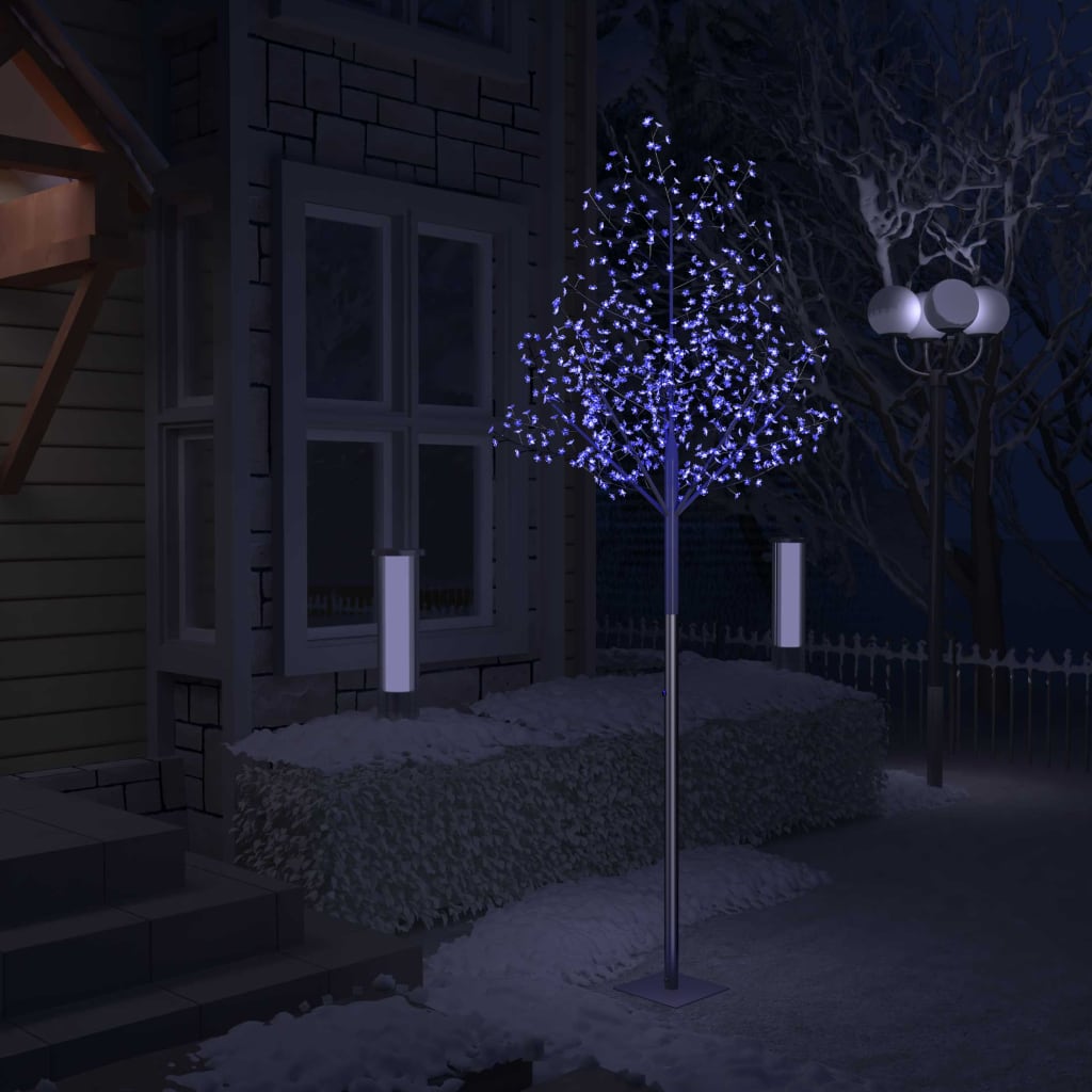 vidaXL Pom Crăciun, 600 LED-uri lumină albastră, flori de cireș 300 cm vidaXL Pom Crăciun, 600 LED-uri lumină albastră, flori de cireș 300 cm
