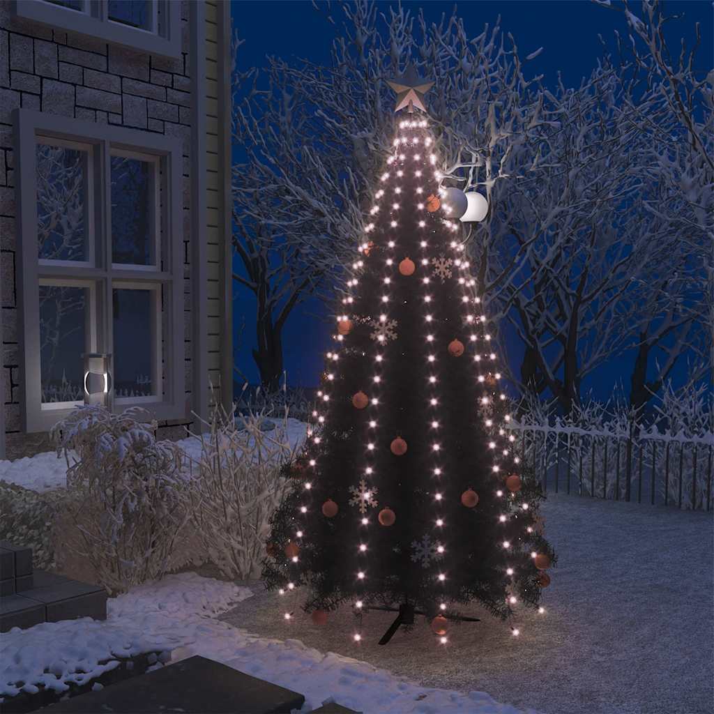 vidaXL Instalație lumini brad de Crăciun cu 250 LED-uri, 250 cm vidaXL Instalație lumini brad de Crăciun cu 250 LED-uri, 250 cm