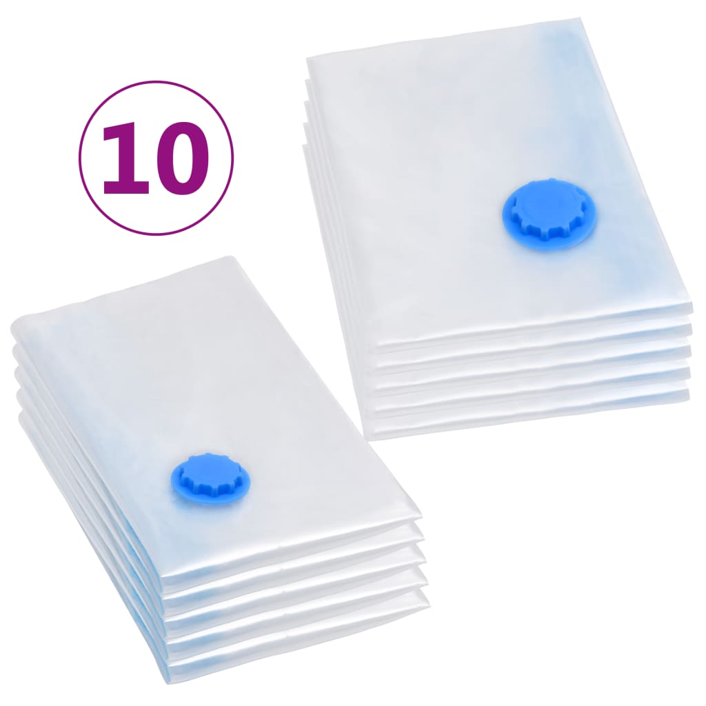 vidaXL Saci vidați îmbrăcăminte depozitare voiaj, 10 buc., 2 mărimi vidaXL Saci vidați îmbrăcăminte depozitare voiaj, 10 buc., 2 mărimi
