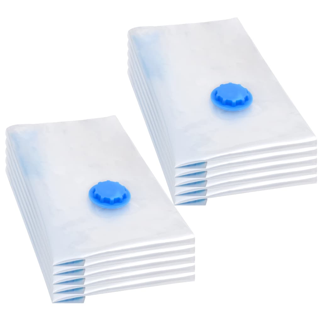 vidaXL Saci vidați îmbrăcăminte depozitare voiaj, 10 buc., 60x40 cm vidaXL Saci vidați îmbrăcăminte depozitare voiaj, 10 buc., 60x40 cm