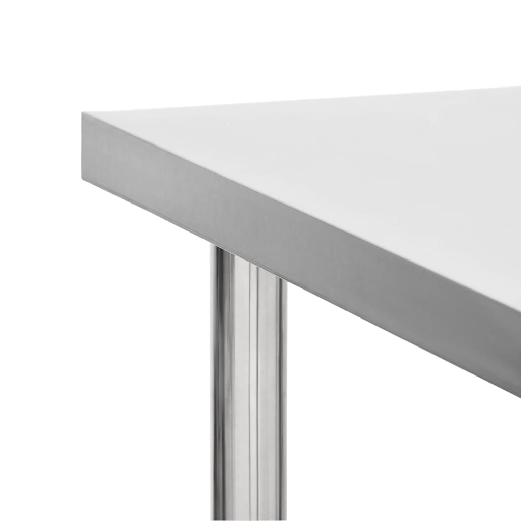 vidaXL Masă de lucru bucătărie cu roți, 100x45x85 cm, oțel inoxidabil vidaXL Masă de lucru bucătărie cu roți, 100x45x85 cm, oțel inoxidabil