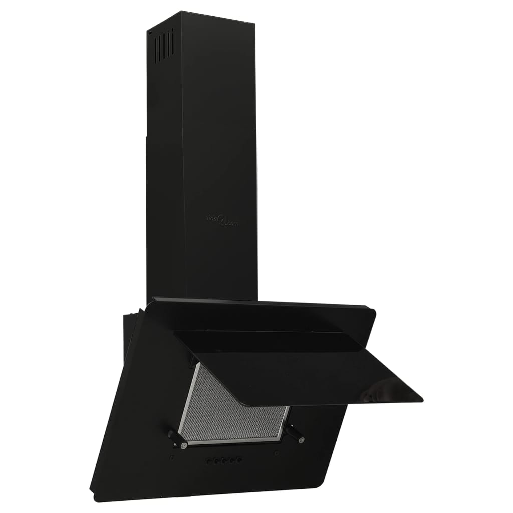 vidaXL Hotă de perete negru 60 cm oțel inoxidabil și sticlă securizată vidaXL Hotă de perete negru 60 cm oțel inoxidabil și sticlă securizată
