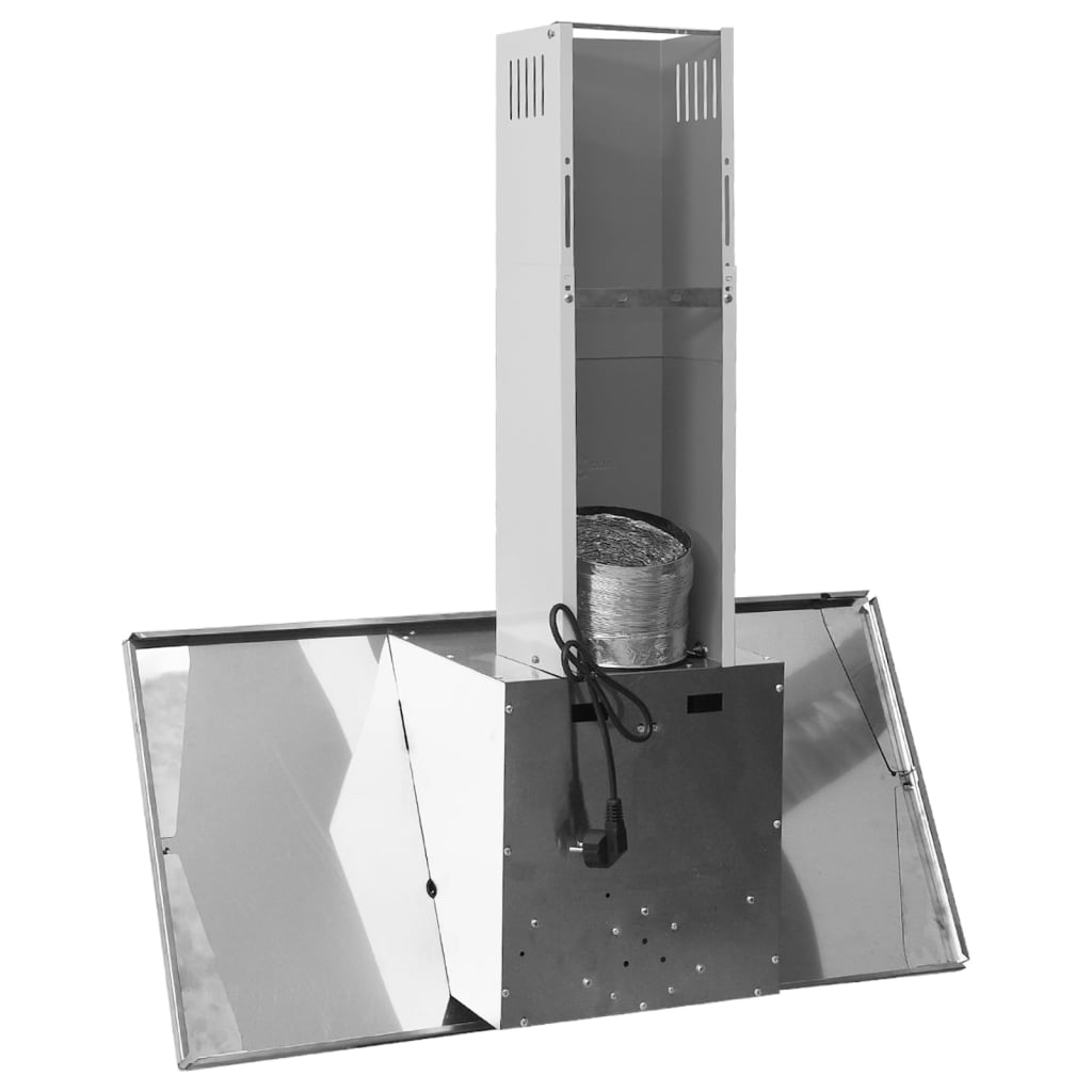 vidaXL Hotă perete argintiu 90 cm oțel inoxidabil & sticlă securizată vidaXL Hotă perete argintiu 90 cm oțel inoxidabil & sticlă securizată