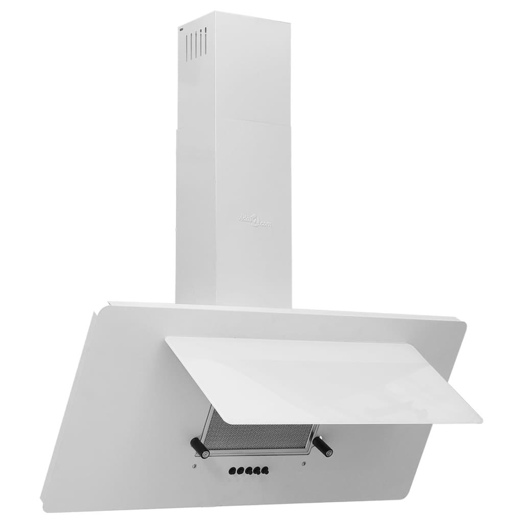 vidaXL Hotă de perete alb 90 cm oțel inoxidabil și sticlă securizată vidaXL Hotă de perete alb 90 cm oțel inoxidabil și sticlă securizată