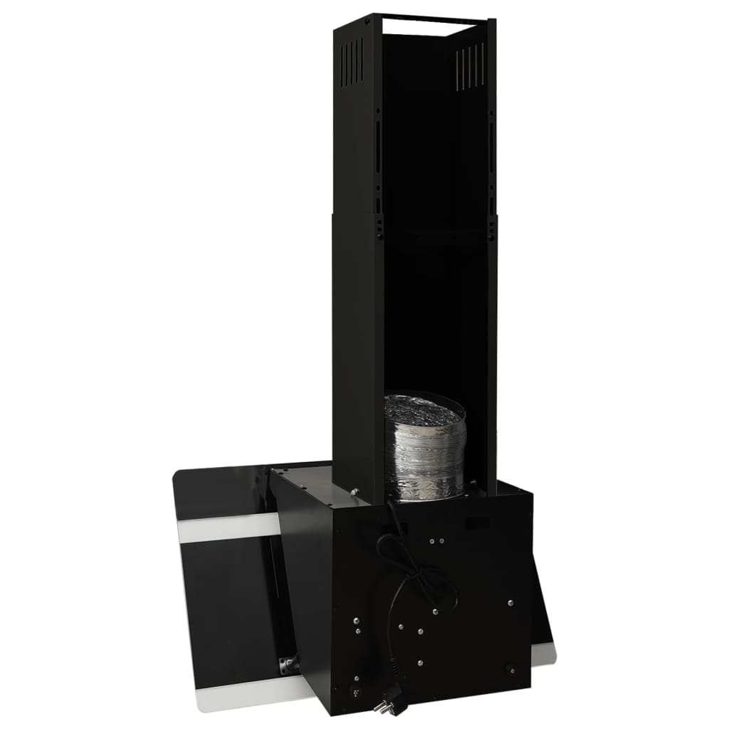 vidaXL Hotă de perete, negru, 60 cm, oțel și sticlă securizată vidaXL Hotă de perete, negru, 60 cm, oțel și sticlă securizată