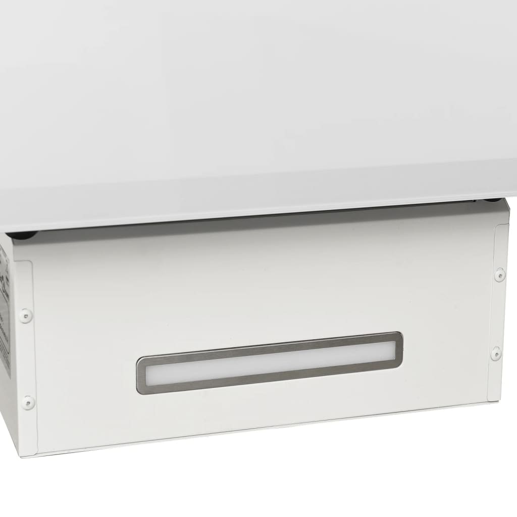 vidaXL Hotă de perete, alb, 90 cm, oțel și sticlă securizată vidaXL Hotă de perete, alb, 90 cm, oțel și sticlă securizată