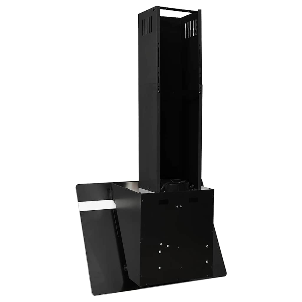 vidaXL Hotă de perete negru 60 cm oțel și sticlă securizată