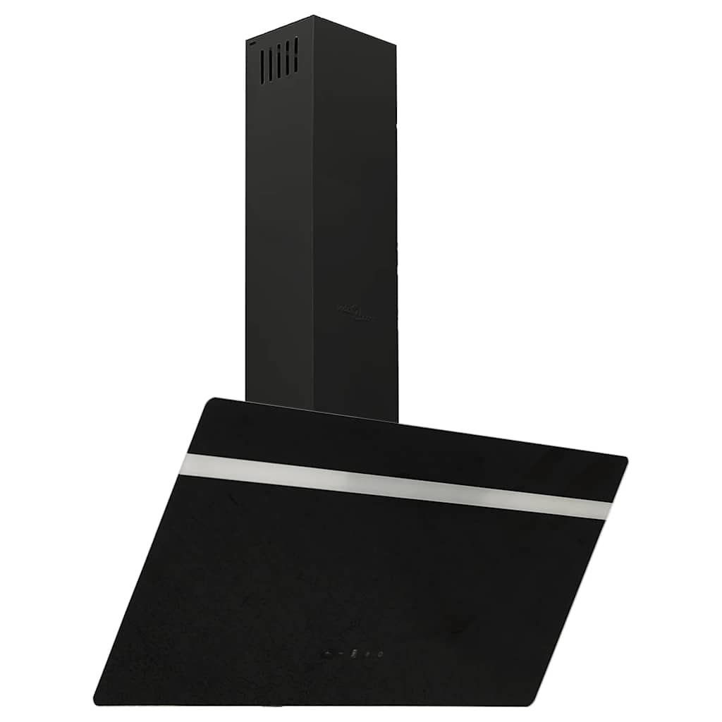 vidaXL Hotă de perete, negru, 90 cm, oțel și sticlă securizată vidaXL Hotă de perete, negru, 90 cm, oțel și sticlă securizată