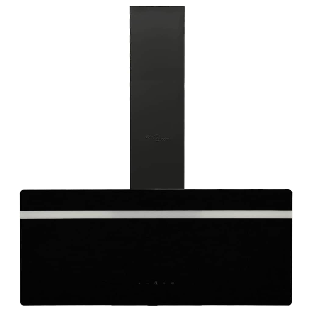 vidaXL Hotă de perete, negru, 90 cm, oțel și sticlă securizată vidaXL Hotă de perete, negru, 90 cm, oțel și sticlă securizată