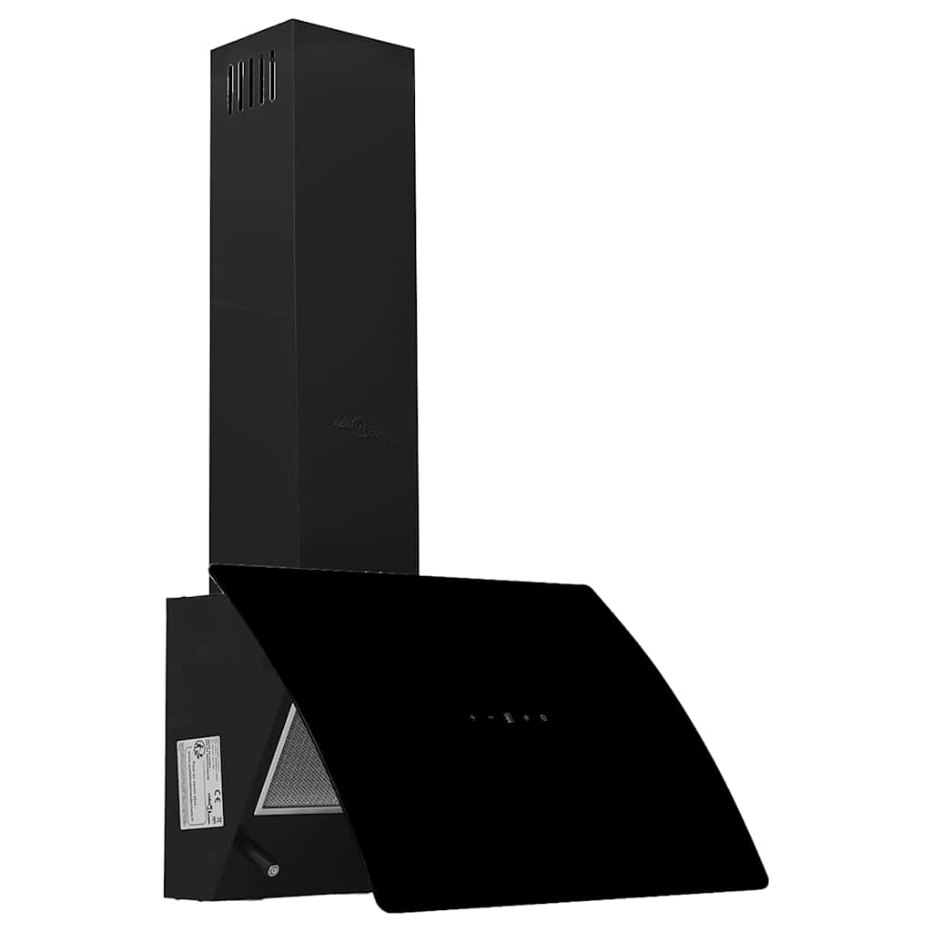 vidaXL Hotă de perete negru 60 cm oțel și sticlă securizată vidaXL Hotă de perete negru 60 cm oțel și sticlă securizată